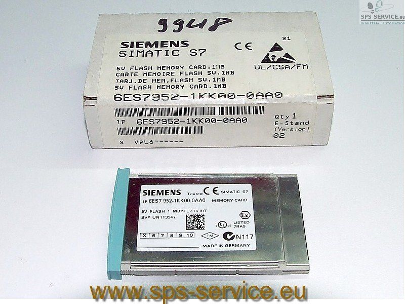 Siemens Memory Card 6ES7952-1KK00-0AA0 5V FLASH 1 MB - Andre Ertel Siemens Memory Card 6ES7952-1KK00-0AA0 5V FLASH 1 MB - Andre Ertel